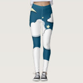 Moon Stars en Clouds Leggings (Voorkant)