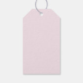 Moon, Stars en Clouds Patroon op Roze Hartelijk da Cadeaulabel (Achterkant)