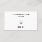 Moon, Stars en Clouds Patroon op Roze Visitekaartje (Achterkant)