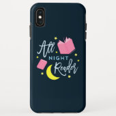 Moon Stars en Roze Boeken Al Nachtlezer Case-Mate iPhone Case (Achterkant)