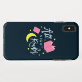 Moon Stars en Roze Boeken Al Nachtlezer Case-Mate iPhone Case (Achterkant (horizontaal))