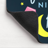 Moon Stars en Roze Boeken Al Nachtlezer Muismat (Hoek)