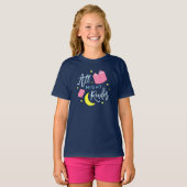 Moon Stars en Roze Boeken Al Nachtlezer T-shirt (Voorkant volledig)