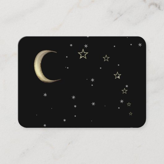 Moon Stars Falling Star Spiritual Business Card Visitekaartje (Voorkant)
