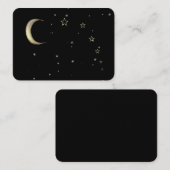 Moon Stars Falling Star Spiritual Business Card Visitekaartje (Voorkant / Achterkant)