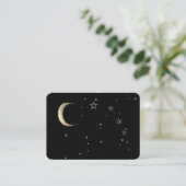 Moon Stars Falling Star Spiritual Business Card Visitekaartje (Staand voorkant)