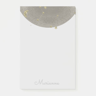 Moon Stars Faux Gold Post-it® Notes