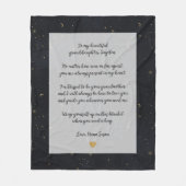Moon Stars Gold Custom Quote kleindochter Fleece Deken (Voorkant)