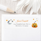 Moon Stars Halloween pompoen retour adres label (Insitu)