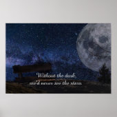 Moon & Stars Inspirerend Quote Poster (Voorkant)