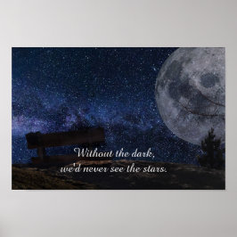 Moon & Stars Inspirerend Quote Poster