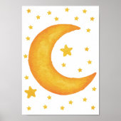 Moon Stars Kinder Room Decor Nursery Poster (Voorkant)