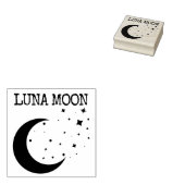 Moon Stars Luna Rubberstempel (Gestempeld)