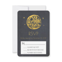 Moon & Stars Met Romantisch Gezegde Bruiloft RSVP