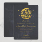 Moon & Stars met romantisch Gezegde bruiloft uitno Kaart (Voorkant / Achterkant)