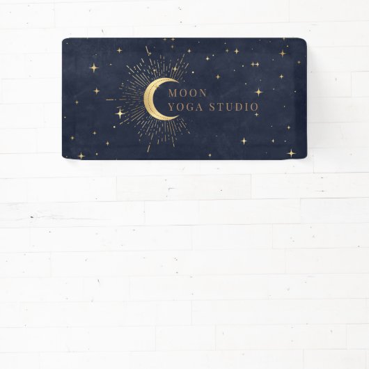 Moon Stars Midnight Blue Banner (Insitu)