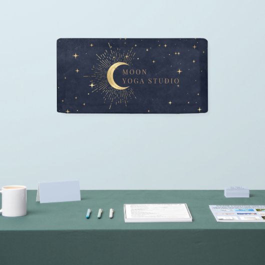 Moon Stars Midnight Blue Banner (Beurs)