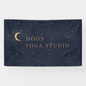 Moon Stars Midnight Blue Banner (Horizontaal)