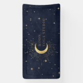 Moon Stars Midnight Blue Banner (Verticaal)