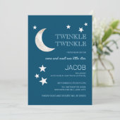 Moon Stars Navy Blue Twinkle Little Star Sip zie (Staand voorkant)