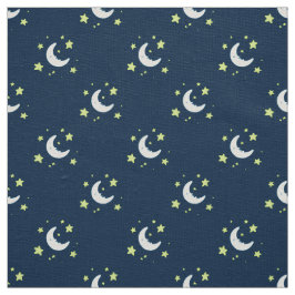 Moon & Stars Originele textieldruk op zee Stof