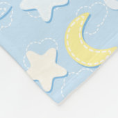 Moon & Stars Patroon Fleece Deken (Hoek)