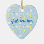 Moon & Stars Patroon Keramisch Ornament (Rechts)