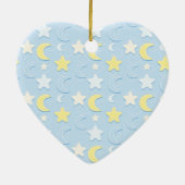 Moon & Stars Patroon Keramisch Ornament (Achterkant)