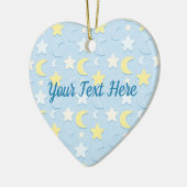 Moon & Stars Patroon Keramisch Ornament (Links)