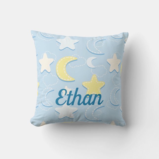 Moon & Stars Patroon Kussen (Voorkant)