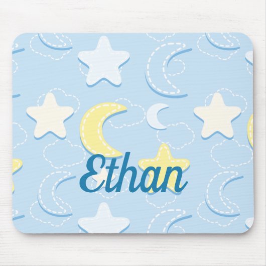 Moon & Stars Patroon Muismat (Voorkant)