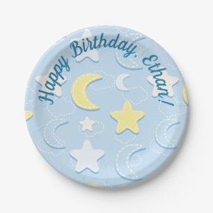 Moon & Stars Patroon Papieren Bordje