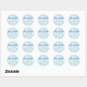 Moon & Stars Patroon Ronde Sticker (Vel)