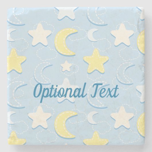 Moon & Stars Patroon Stenen Onderzetter (Voorkant)
