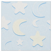 Moon & Stars Pattern Fabric Stof (Close Up)