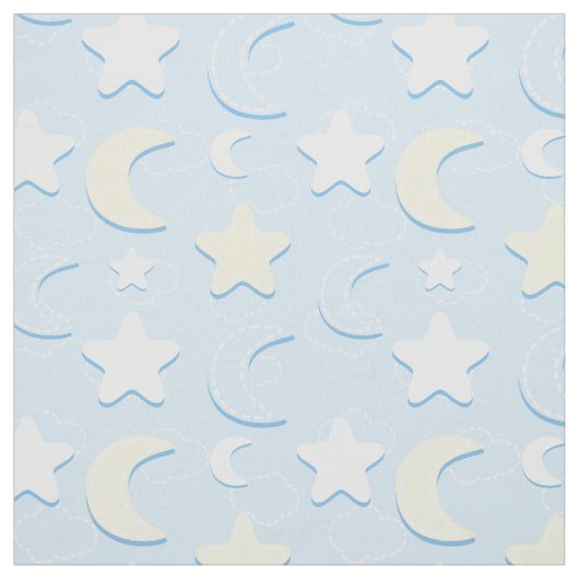 Moon & Stars Pattern Fabric Stof (Swatch)