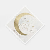 Moon Stars Planet Twinkle White Clouds Baby Shower Servet (Hoek)