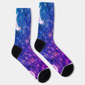 Moon Stars Sokken – Celestial Comfort Draag (Rechts)