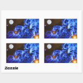 Moon Stars Space Art Sticker (Vel)