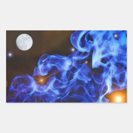 Moon Stars Space Art Sticker (Voorkant)