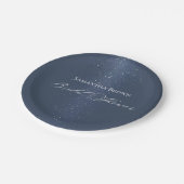 Moon Stars & String Lights Vrijgezellenfeest Papieren Bordje (Gekanteld)