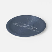 Moon Stars & String Lights Vrijgezellenfeest Papieren Bordje (Gekanteld)