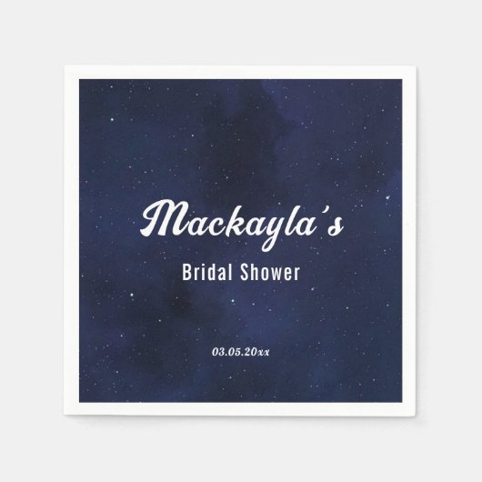 Moon Stars & String Lights Vrijgezellenfeest Servet (Voorkant)