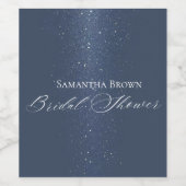 Moon Stars & String Lights Vrijgezellenfeest Wijn Etiket (Enkel label)