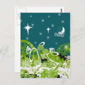 Moon Stars Swirl Paint Splat Briefkaart (Voorkant / Achterkant)