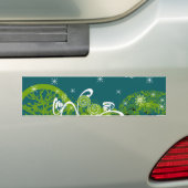 Moon Stars Swirl Paint Splat Bumpersticker (Op auto)