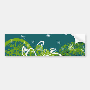 Moon Stars Swirl Paint Splat Bumpersticker
