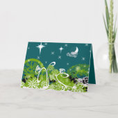 Moon Stars Swirl Paint Splat Feestdagen Kaart (Voorkant)