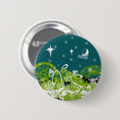 Moon Stars Swirl Paint Splat Ronde Button 5,7 Cm (Voorkant /achterkant)