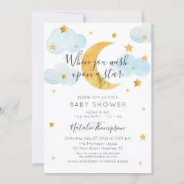 Moon & Stars theme Baby Shower Kaart